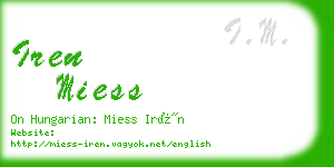 iren miess business card